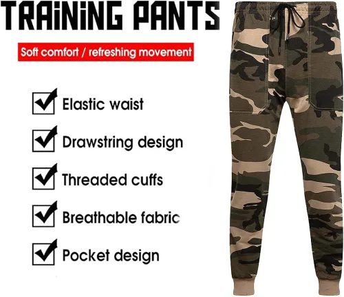 Miniatura 6 de Sudaderas para hombre 2 piezas con capucha casual cómodos camuflados para hombre