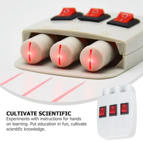 Miniatura 8 de Fuente de luz semiconductora de tres vías para experimento de óptica física de laboratorio, ideal para enseñanza e investigación, ligero y portátil