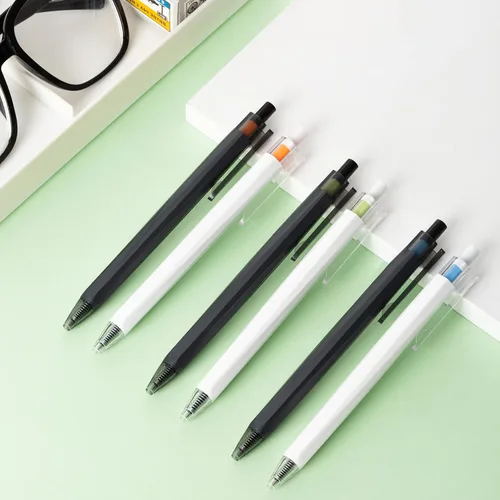 Miniatura 6 de AIHAO Bolígrafos de gel de tinta negra de punta fina de 0.020 in, bolígrafos de oficina de escritura suave en blanco y negro, 12