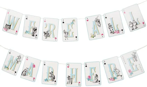 Miniatura 9 de Talking Tables Juego de 50 platos desechables de Alicia en el país de las maravillas, vasos, servilletas y banderines para 16 invitados