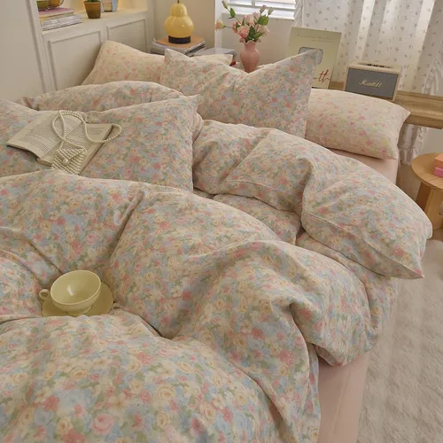 Miniatura 18 de Polka Dot Twin XL Duvet Cover Pink Zipper Twin XL Comforter Cover Cotton Double Gauze Cute Soft Duvet Cover Set with 2 Pillowcases Boho Girls