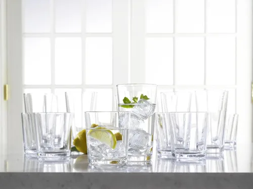 Miniatura 2 de Juego de vasos de Glaver's de 8 vasos de vidrio mixto, 4 vasos altos de 17 onzas, 4 vasos de whisky de 13 onzas, excelentes para whisky de cóctel