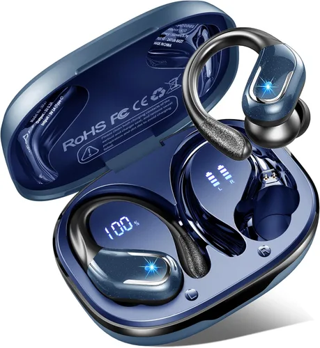 Miniatura 15 de Auricular Inalámbrico, Auriculares Bluetooth 5.4 de 75Hrs IP7 Impermeables para Deporte, Auriculares Inalámbricos para Correr con ENC Cancelación