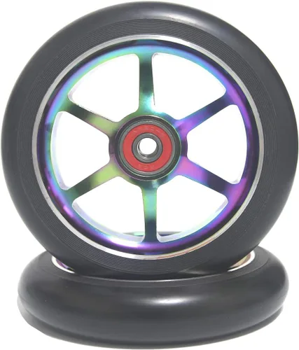 Miniatura 3 de Z-FIRST 2 ruedas de repuesto para scooter Pro de 4.724 in con rodamientos ABEC 9 aptos para scooters MGP/Razor/Lucky Pro (T-azul)
