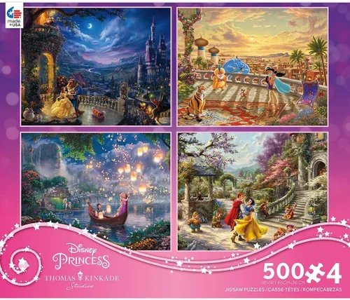 Miniatura 3 de Ceaco - 4 en 1 Multipaquete - Disney - Thomas Kinkade - (4) Rompecabezas de 500 piezas