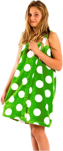 Miniatura 7 de BY LORA Toalla envolvente de spa para niñas y niñas grandes y pequeñas, envoltura corporal, piscina, playa y ducha, verde manzana, pequeña