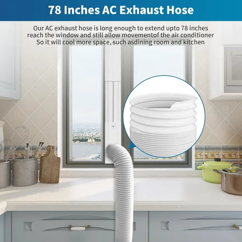 Miniatura 6 de Manguera portátil de aire acondicionado, manguera de ventilación de escape portátil con 5.9 pulgadas de diámetro, aire acondicionado de habitación