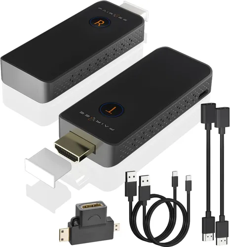 Transmisor y receptor HDMI inalámbrico, salida de decodificación 4K 1080P, kit extensor inalámbrico HDMI portátil Plug&Play, soporte 5.8G/2.4G