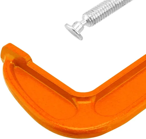 Miniatura 3 de 2 paquetes de abrazadera en C de 10 pulgadas, abrazadera en C de hierro maleable, abrazadera en C de alta resistencia para carpintería, metalurgia