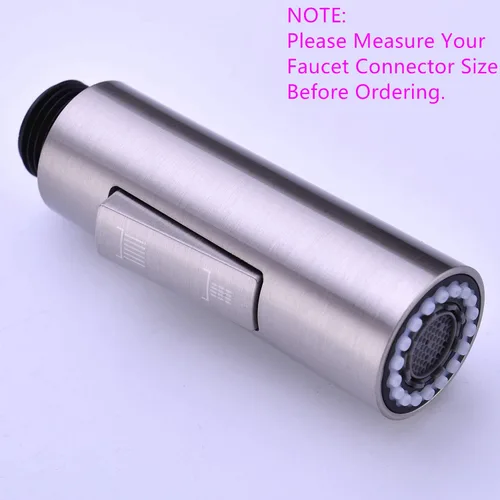 Miniatura 3 de Cabezal rociador extraíble para grifo de cocina, cabezal de repuesto de grifo de cocina de 2 funciones en forma de columna, 1.8 GPM G1/2 (no NPT1/2)