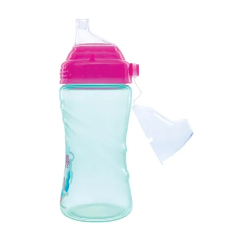 Miniatura 5 de Nuby Paquete de 2 Vasos Deportivos Sin Derrames Impresos Thirsty Kids No-Spill Sip-it con Boquilla Suave y Tapa - 12 oz, 12+ Meses, Paquete de 2