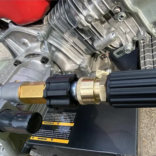 Miniatura 5 de Yamatic Adaptador para lavadora a presión, hembra M22 a enchufe de conexión rápida de 3/8 pulgadas, acoplador de arandela eléctrica, conector rápido