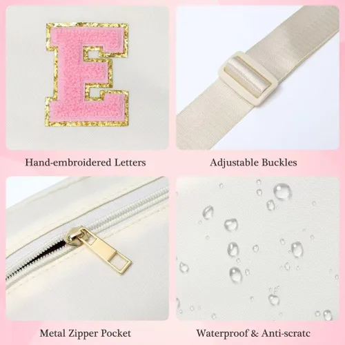 Miniatura 6 de YOOLIFE - Cangureras cruzadas con iniciales, regalos de cumpleaños personalizados para mujeres, adolescentes, niñas, su madre, hija, hermana