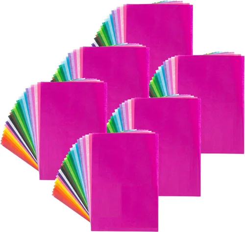 Miniatura 7 de Hygloss Surtido de papel de seda que destiñe, 12 x 18 pulgadas, 20 colores surtidos, 50 hojas por paquete, 2 paquetes (100 hojas en total)