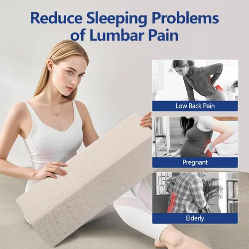 Miniatura 5 de Cozyhealth Almohada de apoyo lumbar para dormir, cojín de apoyo lumbar de espuma viscoelástica para aliviar el dolor de espalda baja, soporte