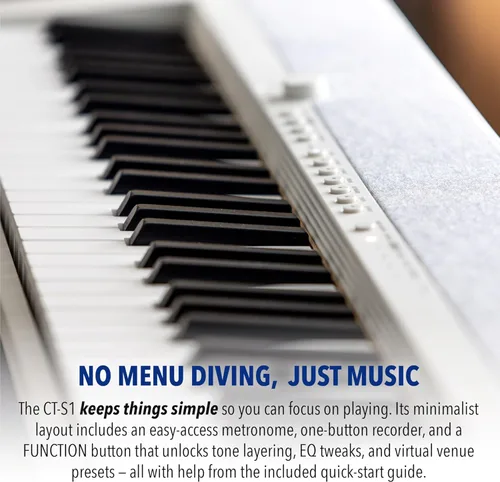 Miniatura 6 de Casio Casiotone CT-S1 – Teclado retro sensible al tacto de 61 teclas Diseño elegante y portátil para principiantes y profesionales Piano de cola