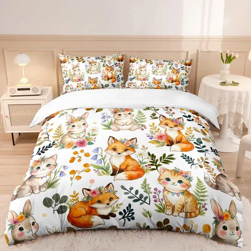 Miniatura 15 de AILONEN Hobby Cat Twin Duvet Cover Set 3 Piece, Blue Sports Art Bedding Pack, Cupcake Ball Microfiber Shell, 2 Pillowcases