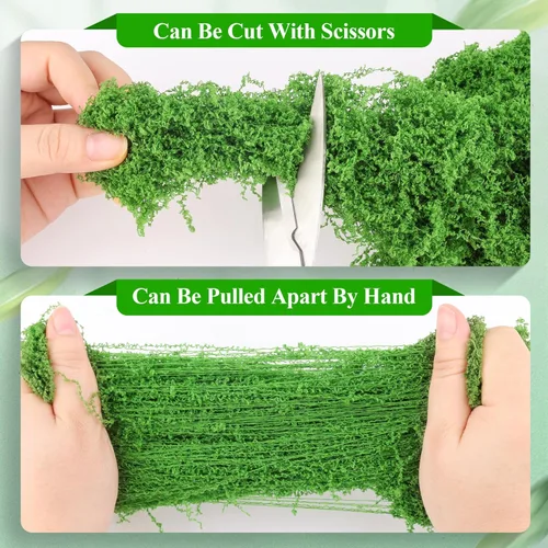 Miniatura 4 de Widspeed - Musgo verde falso de 17.6 onzas para manualidades, musgo sintético artificial para plantas en interiores y exteriores, bricolaje