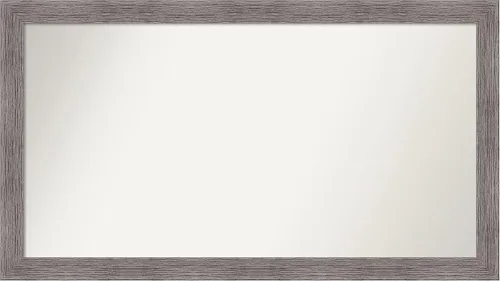 Miniatura 7 de Amanti Art Espejo de baño gris para sobre el fregadero, 31 x 48 pulgadas, espejo de tocador rectangular estrecho de color gris, marco de madera