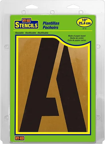 Miniatura 8 de HY-KO Products ST-5 plantillas de números y letras, 5 pulgadas, color marrón