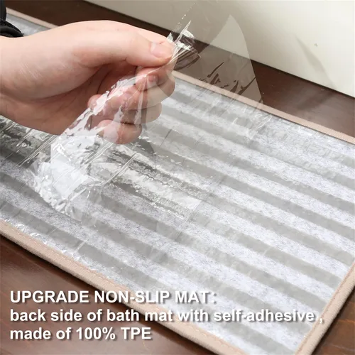 Miniatura 4 de COSY HOMEER Alfombra antideslizante suave de 28 x 9 pulgadas, para interiores en peldaños de madera, alfombras para niños y perros, 100 % poliéster