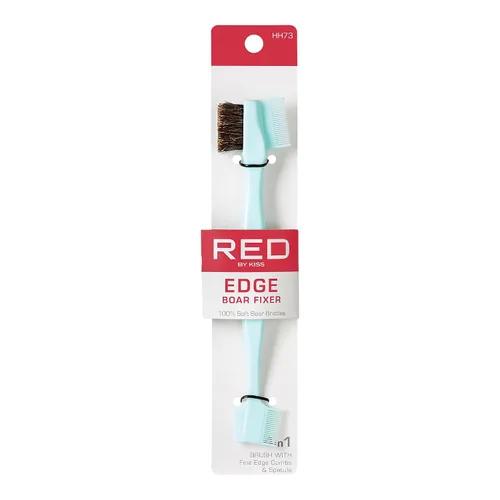 Miniatura 9 de Red by Kiss Ultimate Edge Fixer - Cepillo profesional de pelo de jabalí (100% pelo de jabalí) (BSH28)