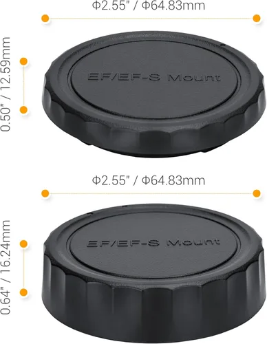 Miniatura 5 de JJC Paquete de 2 cubiertas de tapa de cuerpo y tapa de lente trasera para Canon EOS Rebel T6 T7 T5 T4i T5i T6i T6s T7i T8i SL1 SL2 SL3 60D 70D 77D