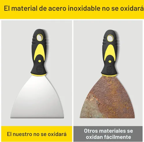 Miniatura 3 de Rerdeim Juego de 5 cuchillos de masilla, 1" 2" 3" 4" 5" raspador, cuchillo para masilla, raspador de pintura, herramienta raspadora, no se oxida