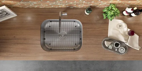 Miniatura 8 de Fregadero para cocina, Ruvati Parma, montaje bajo encimera, calibre 16, RVM4131 Acero inoxidable