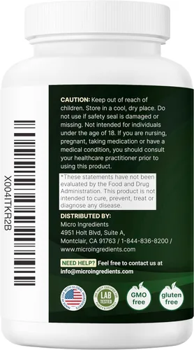 Miniatura 7 de Micro Ingredients NAD+ 500 mg con resveratrol, 240 cápsulas vegetales Suplemento NAD 2 en 1 para mujeres y hombres Alternativa NMN Pathway Sin