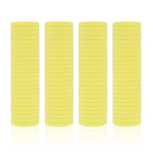 Miniatura 12 de Paquete de 100 ligas para el cabello sin costuras para mujeres y niñas, soportes para cola de caballo para cabello grueso (blanco)