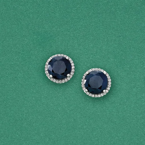 Miniatura 3 de Pendientes Ross-Simons con tuerca de topacio blanco opaco de 6,50 qt. t. t. en plata de ley