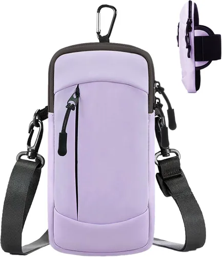 Miniatura 9 de Bolsa cruzada para teléfono celular con banda para el brazo, bolsa impermeable para teléfono compatible con iPhone y Android de hasta 7 pulgadas