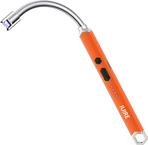 Miniatura 7 de Encendedor de velas eléctrico USB C recargable de plasma con cuello flexible de 360° a prueba de viento para velas profundas, estufa de gas, Verde