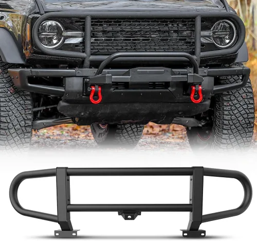 Protección de rejilla para parachoques delantero ROXX para Ford Bronco 2021-2025 con parachoques delantero modular de fábrica, no para modelo Sport,