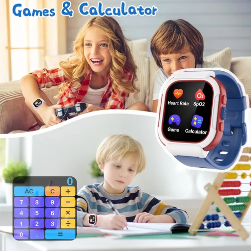 Miniatura 7 de Reloj inteligente para niños, IP68 resistente al agua, reloj de fitness para niños con esfera de reloj DIY de 1.4 pulgadas, monitor de frecuencia