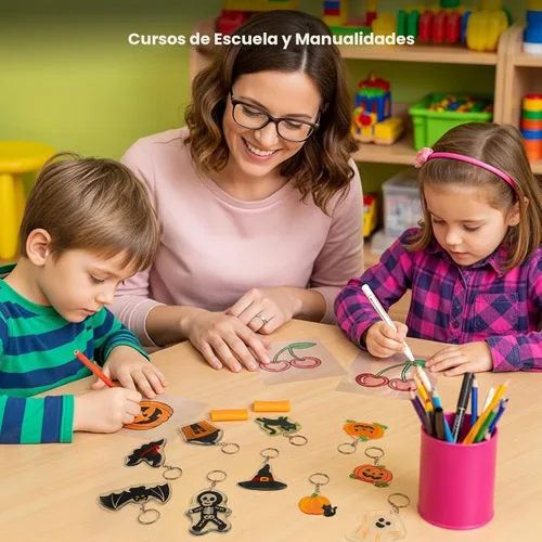 Miniatura 6 de Auihiay Juego de 125 llaveros de hojas retráctiles, 12 papeles retráctiles con llaveros y anillos abiertos para hacer llaveros de arte retráctil