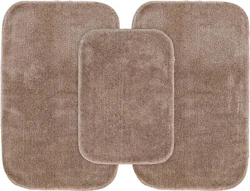Miniatura 106 de Garland Rug 2 alfombras de baño tradicionales de nailon lavables color morado (17 x 24 pulgadas, 21 x 34 pulgadas), suaves, absorbentes y elegantes