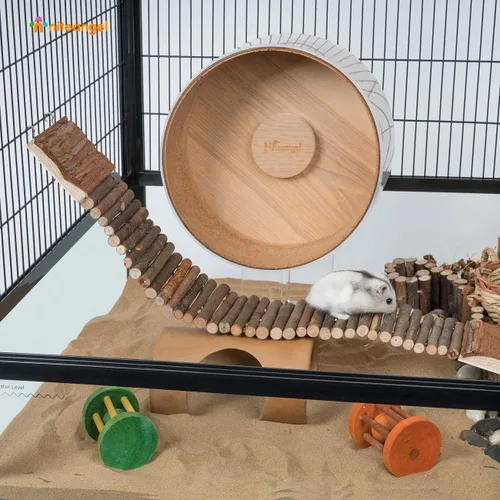 Miniatura 3 de Niteangel Juguete de puente colgante de hámster, escalera larga de escalada para ratones de hámster sirio, jerbos y otros animales pequeños