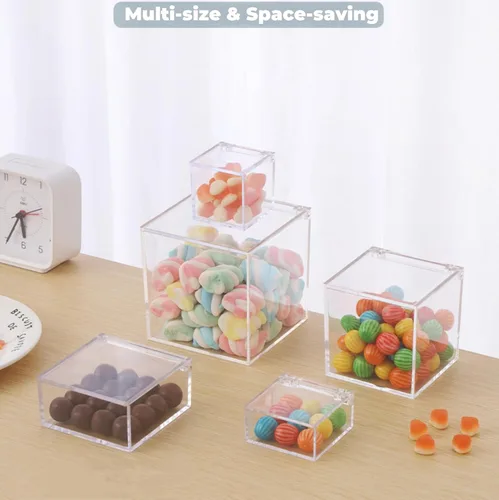 Miniatura 4 de KissYou Caja de acrílico con tapa, organizador de cápsulas de café, caja transparente para casa y oficina, cumpleaños, boda, graduación, decoración