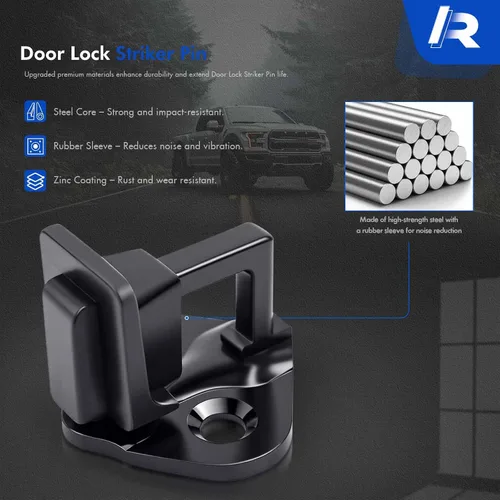 Miniatura 3 de Pasador de pestillo de cerradura de puerta mejorado con buje de goma - Compatible con Ford F-150 2009-2014 cabina sencilla o cabina de tripulación