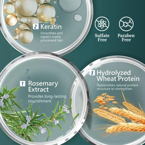 Miniatura 3 de SH-RD Kit de Nutrición Suave para Viajes y Prueba Champú sin Sulfatos, Acondicionador, Crema de Proteínas, Suero de Brillo Set de Rutina Diaria