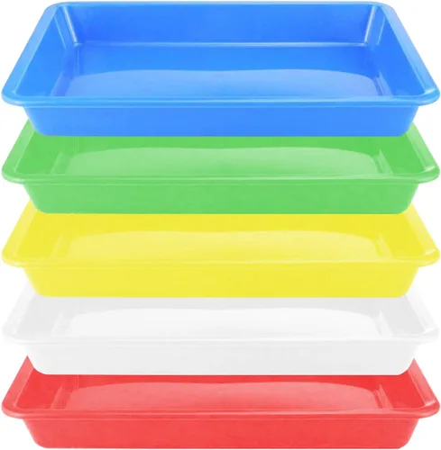 Bandejas de arte de plástico, 5 piezas apilables para actividades y manualidades, bandeja de joyería para proyectos de bricolaje, pintura, cuentas,