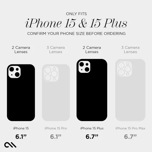 Miniatura 2 de Case-Mate Protector de lente de cámara con anillos de aluminio negro para iPhone 15 / iPhone 15 Plus - Doble vidrio templado - Tecnología