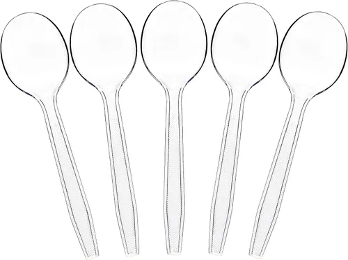 Miniatura 13 de Plasticpro Tenedores de plástico transparente desechables cubiertos utensilios 50