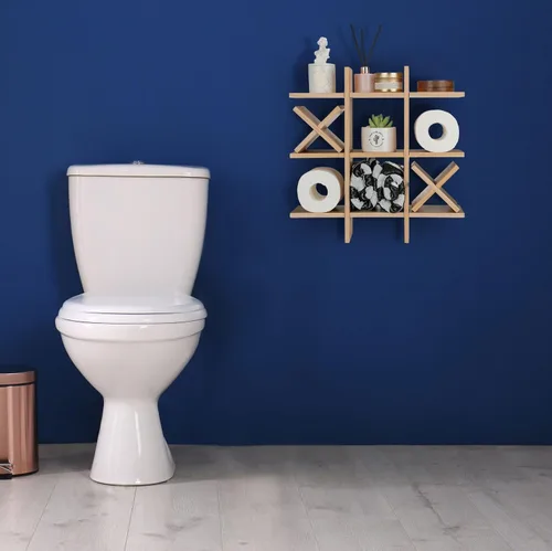 Miniatura 5 de Weysat Soporte de Papel Higiénico Tic Tac Toe Decoración de Pared de Baño Almacenamiento Colgante de Madera Rústica Estantes Independientes Montados