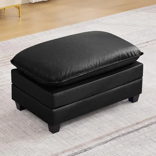 Miniatura 44 de Otomán de Sofá Moderno de Chenille Nube de 35'', Otomán Rectangular para Sofá Seccional Modular, Beige