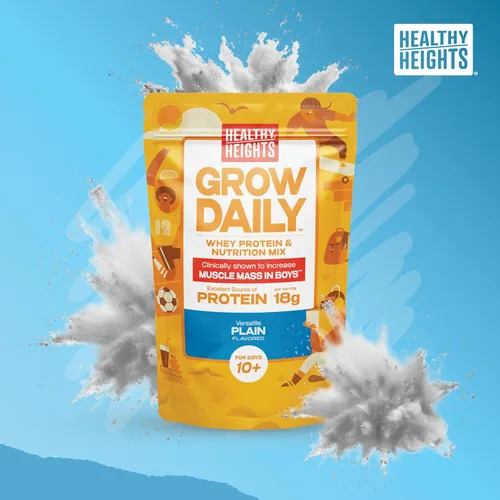 Miniatura 2 de Healthy Heights Grow Daily Kids - Mezcla de bebida proteica (liso) - Batido alto en proteínas para niños de 10 años, 21.6 onzas