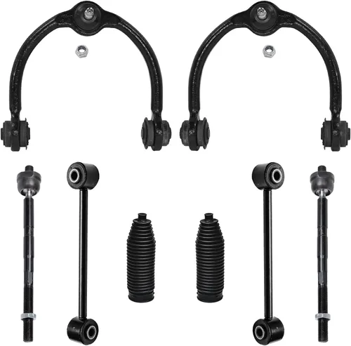 Miniatura 301 de Detroit Axle - Kit de brazos de control de extremo delantero de 8 piezas para Dodge Dakota 00-04, Durango 00-03, 4 brazos de control superior e