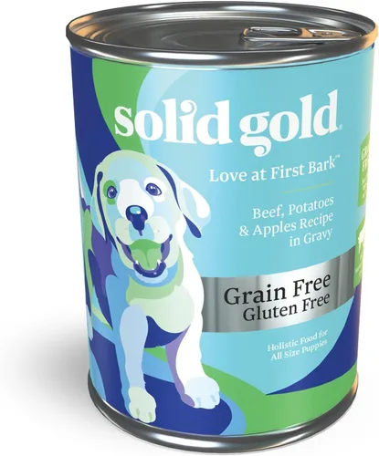 Miniatura 25 de Solid Gold Alimento húmedo para perros con alto contenido de proteínas, ladrando en la luna, sin granos con carne de res real, lata de 6